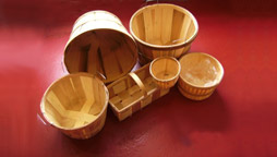 wood planter baskets